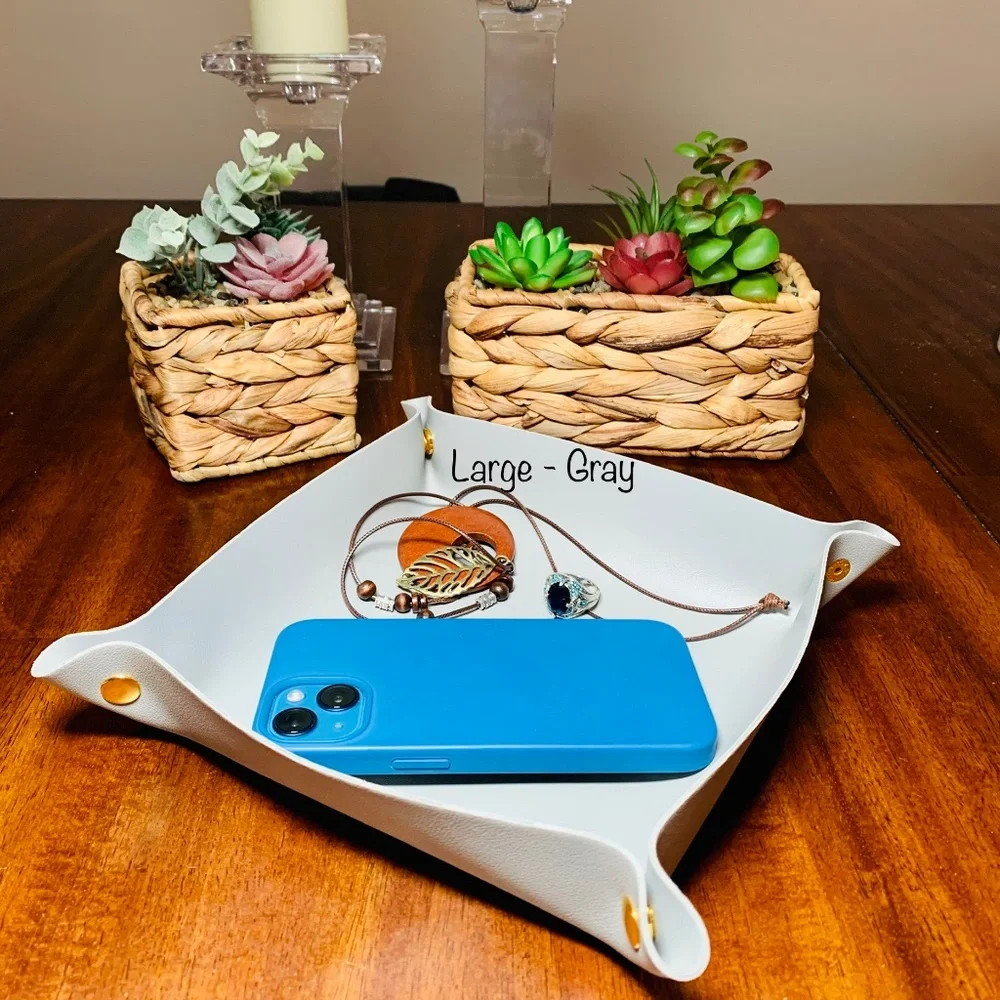 Snap Travel Valet Tray, Catchall, Vegan Leather
